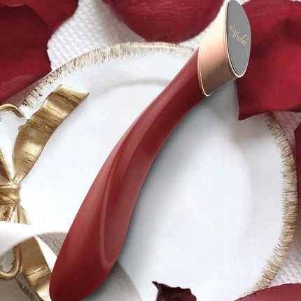 Viotec Manto - Vibrator - G Spot Vibrator - Goud en Wijnrood - Luxueus Zacht Siliconen-Erotiekvoordeel.nl
