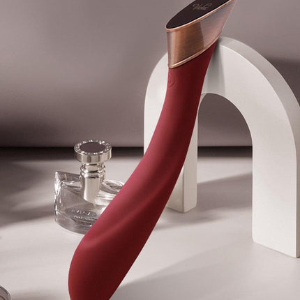 Viotec Manto - Vibrator - G Spot Vibrator - Goud en Wijnrood - Luxueus Zacht Siliconen-Erotiekvoordeel.nl
