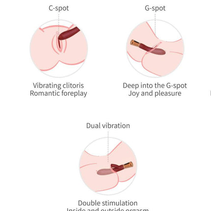 Viotec Mina - Vibrator - Tarzan Vibrator - Rabbit Vibrator - Dubbele Stimuatie - Goud en Wijnrood - Luxueus Zacht Siliconen-Erotiekvoordeel.nl
