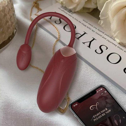 Viotec Oliver Pro - Vibrator - Draagbare Vibrator met Appbediening - Goud en Wijnrood - Om Te Dragen in je Slip-Erotiekvoordeel.nl