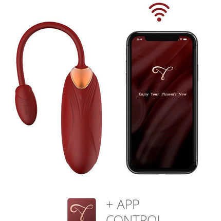 Viotec Oliver Pro - Vibrator - Draagbare Vibrator met Appbediening - Goud en Wijnrood - Om Te Dragen in je Slip-Erotiekvoordeel.nl