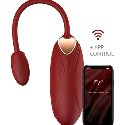 Viotec Oliver Pro - Vibrator - Draagbare Vibrator met Appbediening - Goud en Wijnrood - Om Te Dragen in je Slip-Erotiekvoordeel.nl