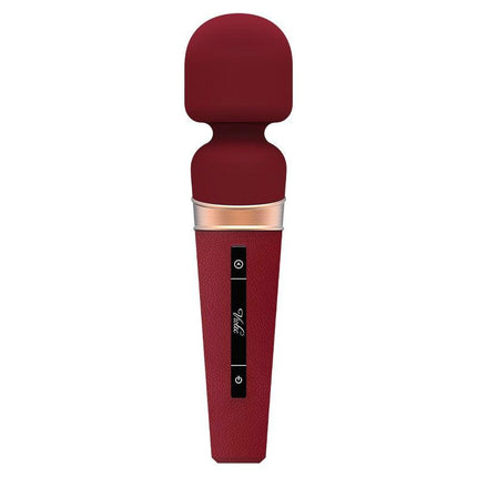 Viotec Titan - Vibrator - Staaf Vibrator - Wand Vibrator - Massager - Goud en Wijnrood - Luxueus Zacht Siliconen-Erotiekvoordeel.nl