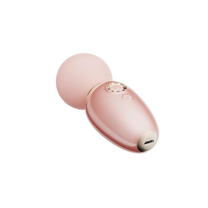 ZALO Ava - Verwarming Mini Wandvibrator met appbediening - Lichtroze-Erotiekvoordeel.nl