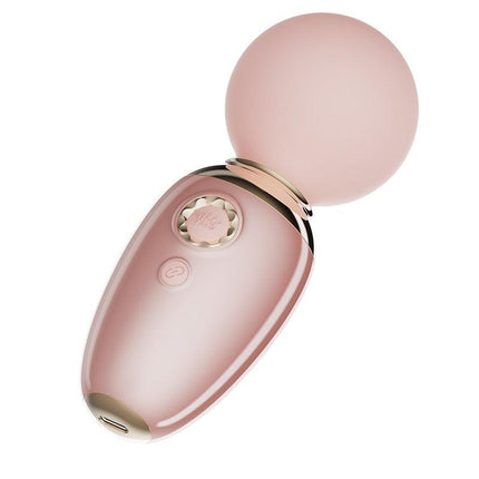 ZALO Ava - Verwarming Mini Wandvibrator met appbediening - Lichtroze-Erotiekvoordeel.nl