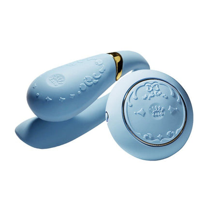 Zalo Fanfan partner vibrator set met remote en app control - blauw
