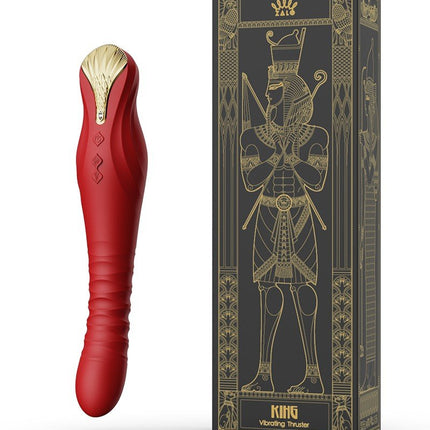 ZALO King Stotende Vibrator met powerthrust technologie - rood - Erotiekvoordeel.nl