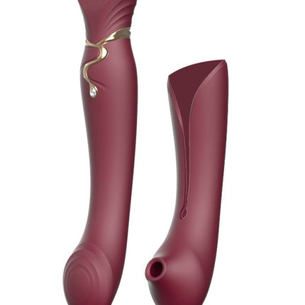 ZALO Queen PulseWave vibrator - wijnrood - Erotiekvoordeel.nl