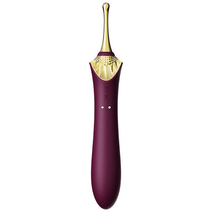 ZALO Verwarmde Pinpoint Clitoris Vibrator Bess 2 met extra opzetstukken - paars-Erotiekvoordeel.nl