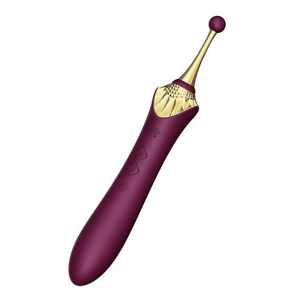 ZALO Verwarmde Pinpoint Clitoris Vibrator Bess 2 met extra opzetstukken - paars-Erotiekvoordeel.nl