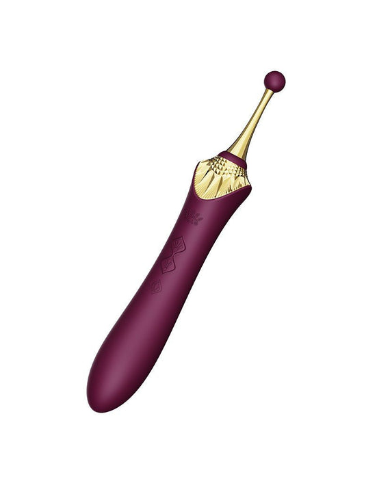 ZALO Verwarmde Pinpoint Clitoris Vibrator Bess 2 met extra opzetstukken - paars-Erotiekvoordeel.nl