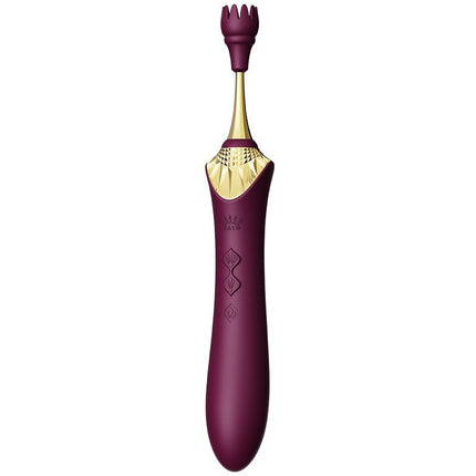 ZALO Verwarmde Pinpoint Clitoris Vibrator Bess 2 met extra opzetstukken - paars-Erotiekvoordeel.nl