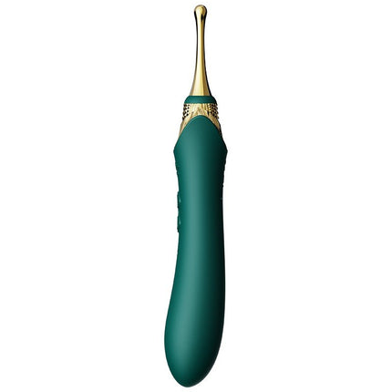 ZALO Verwarmde Pinpoint Clitoris Vibrator Bess 2 met extra opzetstukken - smaragdgroen-Erotiekvoordeel.nl