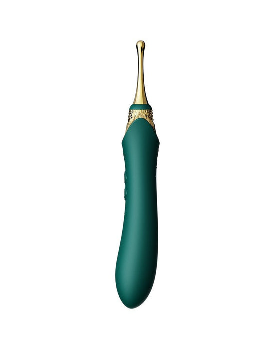 ZALO Verwarmde Pinpoint Clitoris Vibrator Bess 2 met extra opzetstukken - smaragdgroen-Erotiekvoordeel.nl