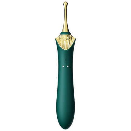 ZALO Verwarmde Pinpoint Clitoris Vibrator Bess 2 met extra opzetstukken - smaragdgroen-Erotiekvoordeel.nl