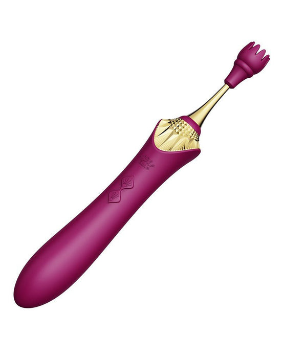 Zalo Clitoris Pinpoint Vibrator Bess  met extra opzetstukken - robijn rood - Erotiekvoordeel.nl