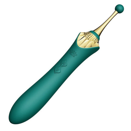 Zalo Clitoris Pinpoint Vibrator Bess  met extra opzetstukken - smaragd groen - Erotiekvoordeel.nl