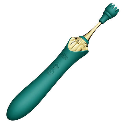 Zalo Clitoris Pinpoint Vibrator Bess  met extra opzetstukken - smaragd groen - Erotiekvoordeel.nl