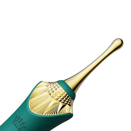 Zalo Clitoris Pinpoint Vibrator Bess  met extra opzetstukken - smaragd groen - Erotiekvoordeel.nl