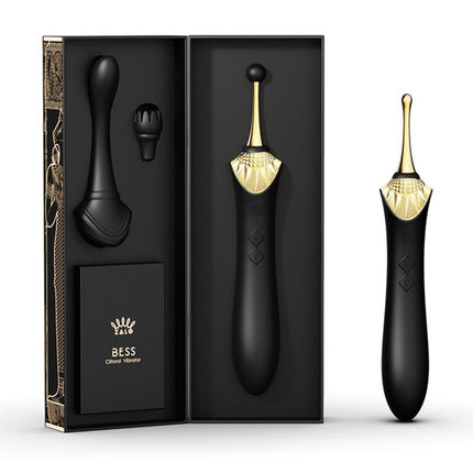 Zalo Clitoris Pinpoint Vibrator Bess  met extra opzetstukken - zwart - Erotiekvoordeel.nl