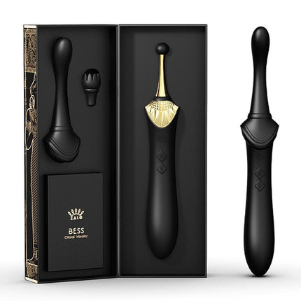 Zalo Clitoris Pinpoint Vibrator Bess  met extra opzetstukken - zwart - Erotiekvoordeel.nl