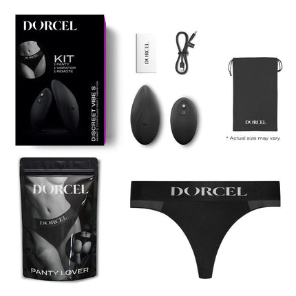 Dorcel DISCREET VIBE Vibrating Panties with Panty Vibrator with Remote Control - Black
