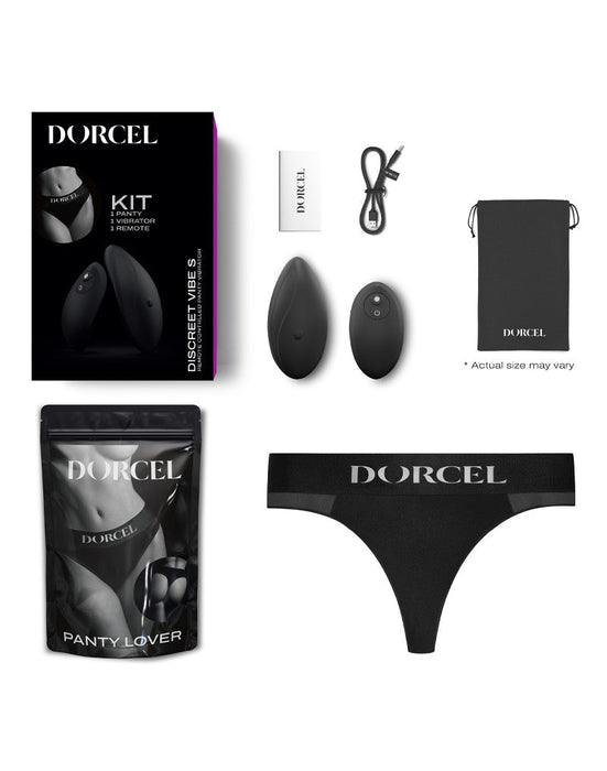 Dorcel DISCREET VIBE Vibrating Panties with Panty Vibrator with Remote Control - Black