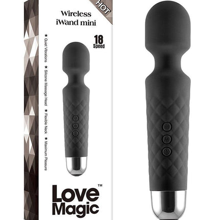 iWand Mini Wand Vibrator - zwart - Erotiekvoordeel.nl