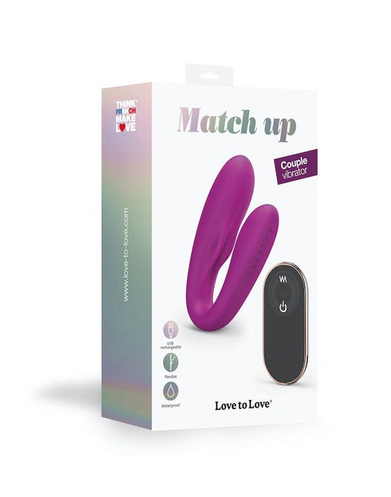 Love to Love MATCH UP Partner-Vibrator mit Fernbedienung - tiefrosa