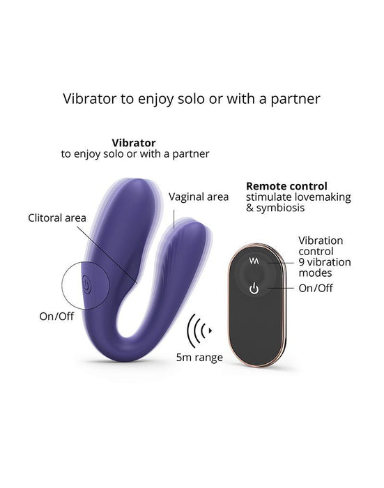 Love to Love Match Up Vibrator für Paare mit Fernbedienung - Indigo