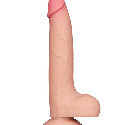 LoveToy - Dildo - Schuifhuid Dildo - Lengte 20 cm - Diameter 4 cm - Lichte Huidskleur - TPE-Erotiekvoordeel.nl