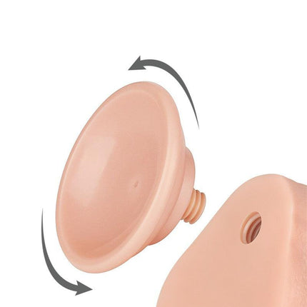 LoveToy - Dildo - Glijdende Huid Dildo - Lengte 20.8 cm - Diameter 4 cm - Lichte Huidskleur-Erotiekvoordeel.nl