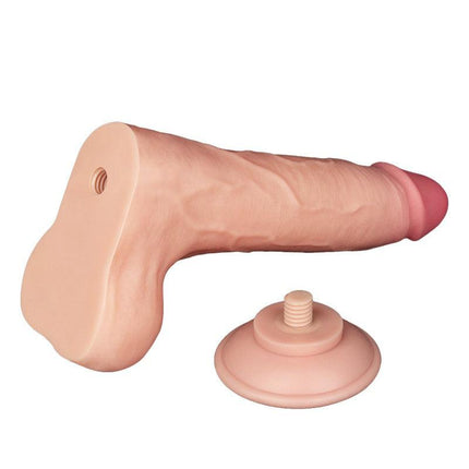 LoveToy - Dildoe - Schuifhuid Dildo 22 cm - Diameter 4.3 cm - Lichte Huidskleur-Erotiekvoordeel.nl