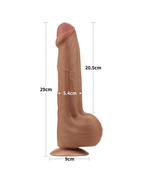 Lovetoy - Sliding Skin Dildo - Length 29 cm - Brown