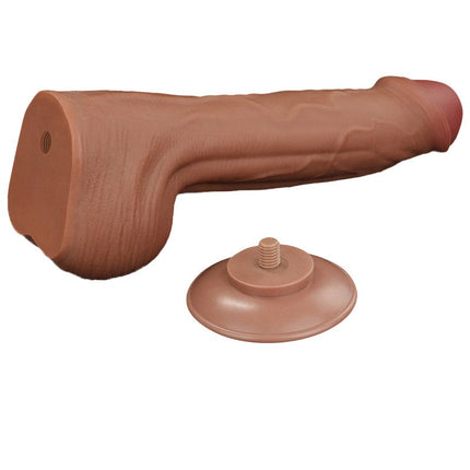 Lovetoy - Dildo -Sliding Skin Dildo - Lengte 29 cm - Bruin