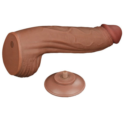 Lovetoy - Dildo -Sliding Skin Dildo - Lengte 31 cm - Bruin