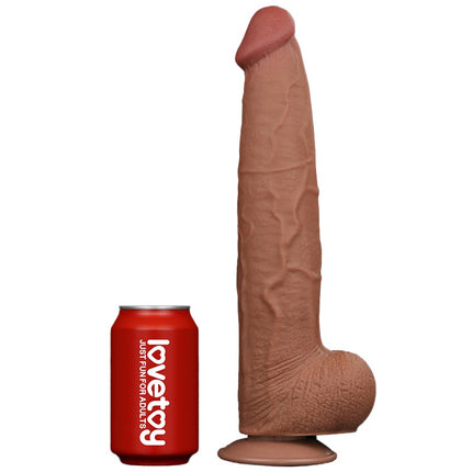 Lovetoy - Dildo - Gode à peau coulissante - Longueur 34 cm - Marron