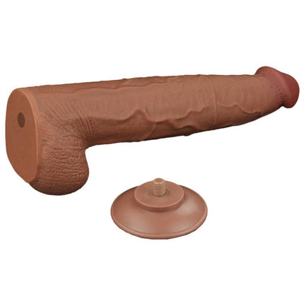 Lovetoy - Dildo - Gode à peau coulissante - Longueur 34 cm - Marron