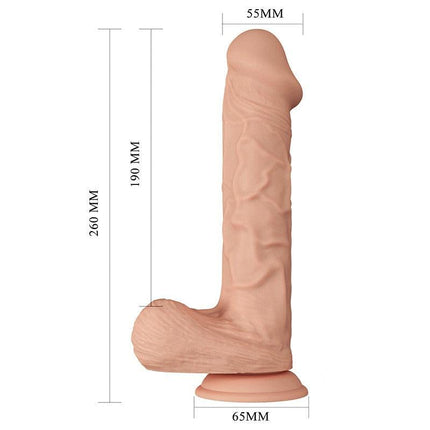 Pretty Love Bergrisi - Dildo - Realistische Vibrerende Dildo - Lengte 26 cm - Lichte Huidskleur - Geeft Levensechte Ervaring-Erotiekvoordeel.nl