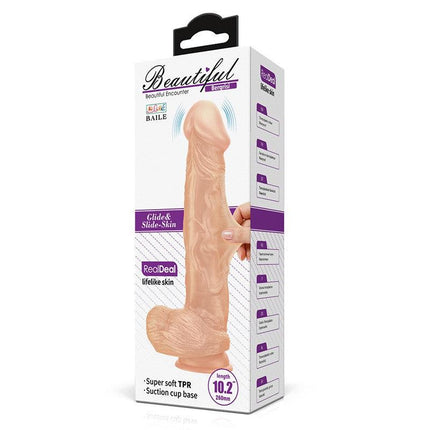 Pretty Love Bergrisi - Dildo - Realistische Vibrerende Dildo - Lengte 26 cm - Met Afstandsbediening - Lichte Huidskleur - Geeft Levensechte Ervaring-Erotiekvoordeel.nl