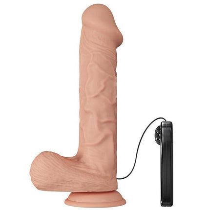 Pretty Love Bergrisi - Dildo - Realistische Vibrerende Dildo - Lengte 26 cm - Met Afstandsbediening - Lichte Huidskleur - Geeft Levensechte Ervaring-Erotiekvoordeel.nl