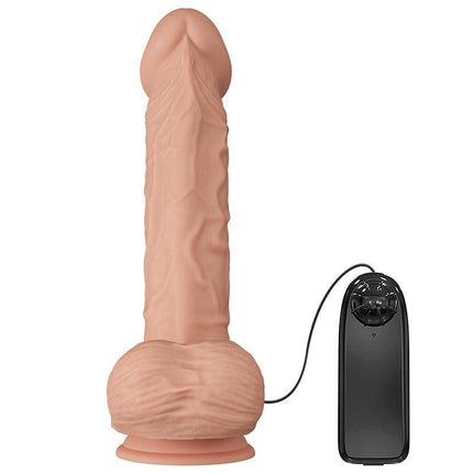 Pretty Love Bergrisi - Dildo - Realistische Vibrerende Dildo - Lengte 26 cm - Met Afstandsbediening - Lichte Huidskleur - Geeft Levensechte Ervaring-Erotiekvoordeel.nl