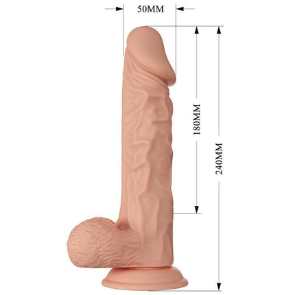 Pretty Love Buraq - Dildo - Realistische Vibrerende Dildo - Lengte 24 cm - Lichte Huidskleur - Geeft Levensechte Ervaring-Erotiekvoordeel.nl