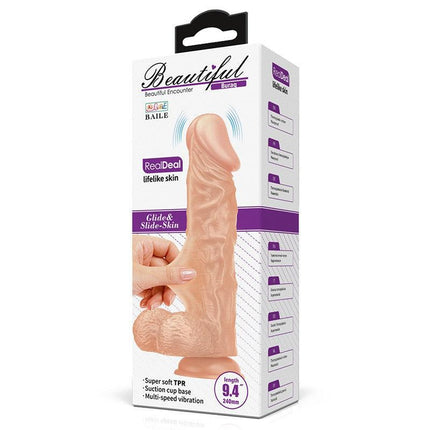 Pretty Love Buraq - Dildo - Realistische Vibrerende Dildo - Lengte 24 cm - Met Afstandsbediening - Lichte Huidskleur - Geeft Levensechte Ervaring-Erotiekvoordeel.nl