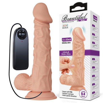 Pretty Love Buraq - Dildo - Realistische Vibrerende Dildo - Lengte 24 cm - Met Afstandsbediening - Lichte Huidskleur - Geeft Levensechte Ervaring-Erotiekvoordeel.nl