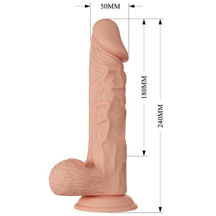 Pretty Love Buraq - Dildo - Realistische Vibrerende Dildo - Lengte 24 cm - Met Afstandsbediening - Lichte Huidskleur - Geeft Levensechte Ervaring-Erotiekvoordeel.nl