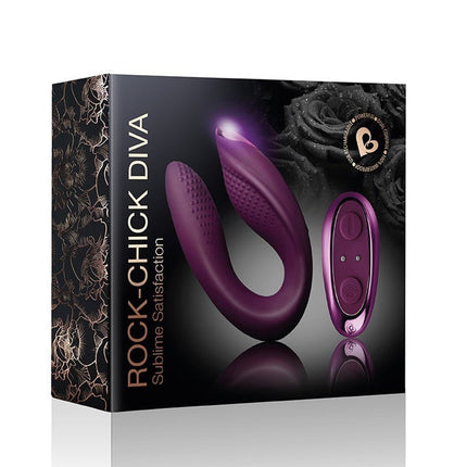 Rocks-off Vibrateur d'accouplement avec télécommande ROCK CHICK DIVA - Violet