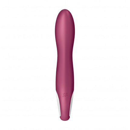 Satisfyer Big Heat Verwarmde G-spot Vibrator met APP control - berry rood