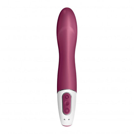 Satisfyer Big Heat Verwarmde G-spot Vibrator met APP control - berry rood