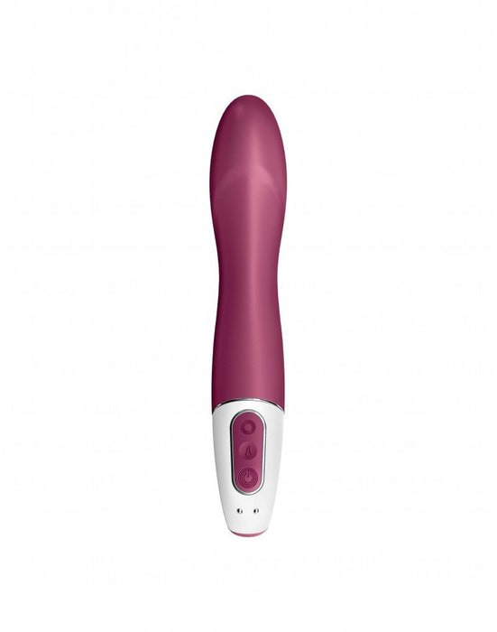 Satisfyer Big Heat Heated G-spot Vibrator with APP control - berry red